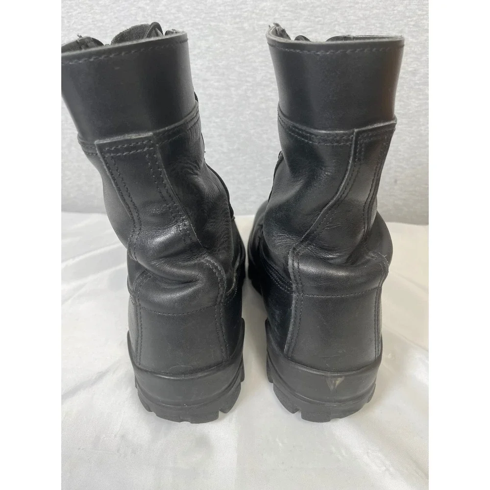 Bates DuraShocks Mens 9.5 W Black Leather Steel Toe Combat Work Boots E01621A